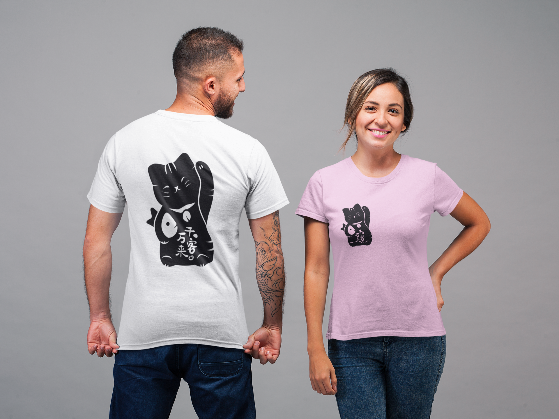 Camiseta Gato de la Suerte Maneki-neko - Diseño Japonés | WIDE STORE PRINT