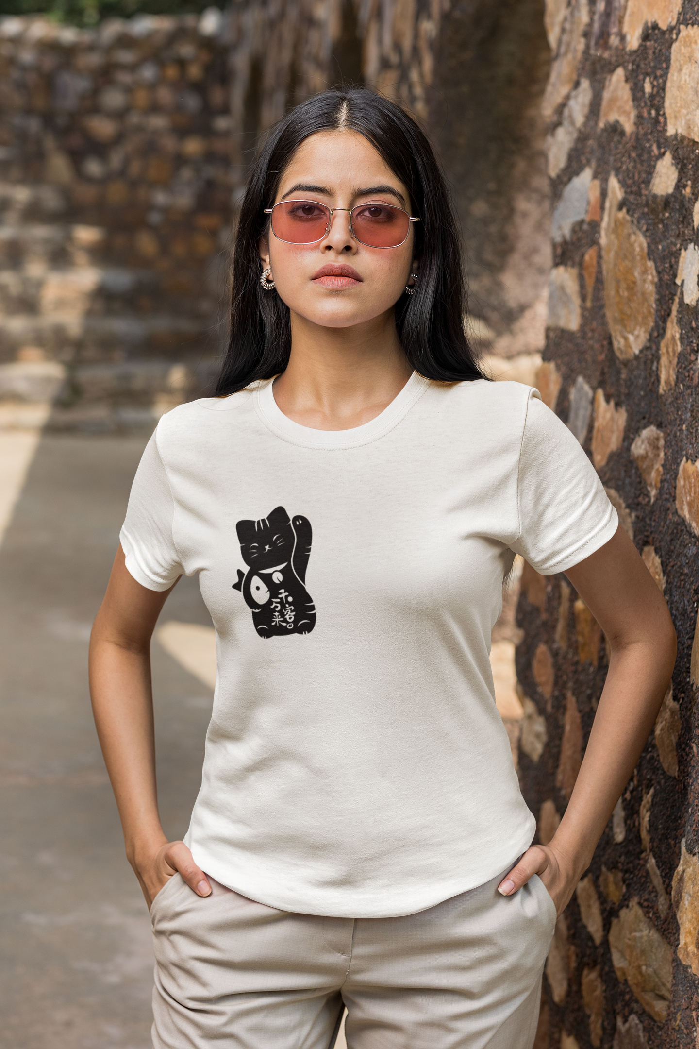 Camiseta Gato de la Suerte Maneki-neko - Diseño Japonés | WIDE STORE PRINT