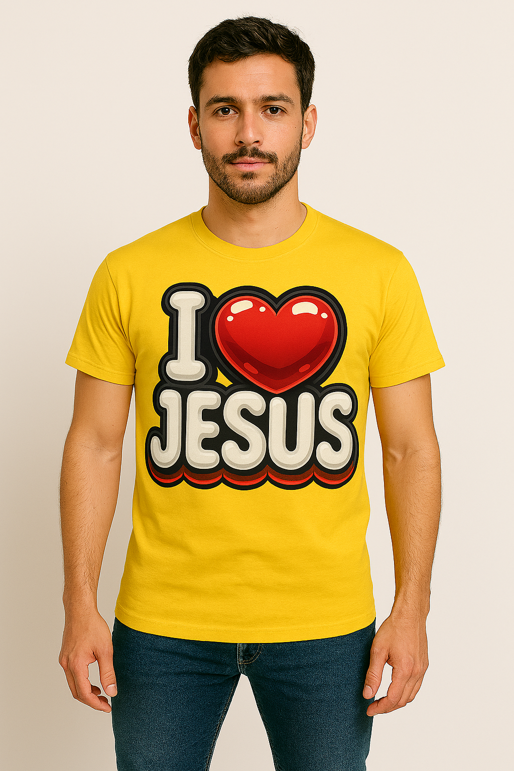 Camiseta I Love Jesus - Diseño Cristiano Inspirador